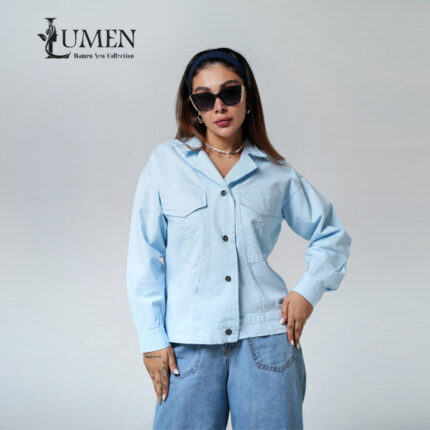 کت تک کتان فری سایز کد 1217 کالکشن پوشاک زنانه لومِن(Lumen)