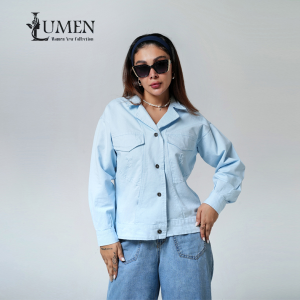 اورشرت کتان 1217 کت تک کتان فری سایز کد 1217 کالکشن پوشاک زنانه لومِن(Lumen)