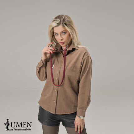 شومیز کتان میله ای 400گرم 1236 (پک 5عددی) لومِن