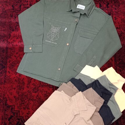 کت تک بغل چاک‌دار کتان میله‌ای 430گرم 1224 (پک 6عددی) لومِن