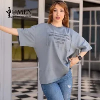 تیشرت پنبه گلوبال لانگ قواره‌دار کد ۱۶ (پک ۶ رنگ ثابت) تولیدی لومن