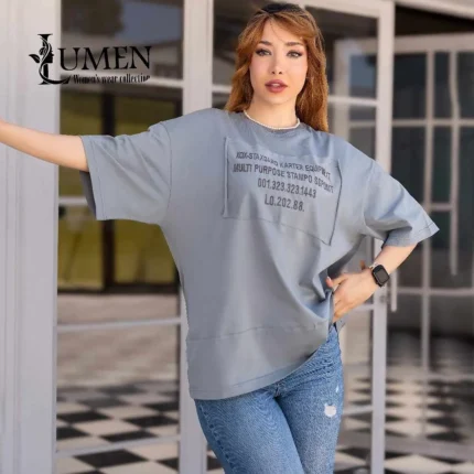 تیشرت پنبه گلوبال لانگ قواره‌دار کد ۱۶ (پک ۶ رنگ ثابت) تولیدی لومن