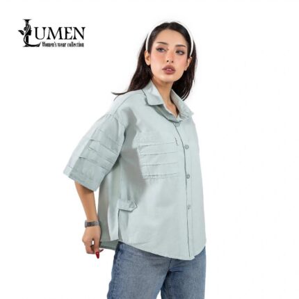 شومیز قواره باکسی لینن پنبه کد ۱۳۸۲ پک ۷ رنگ تولیدی لومن